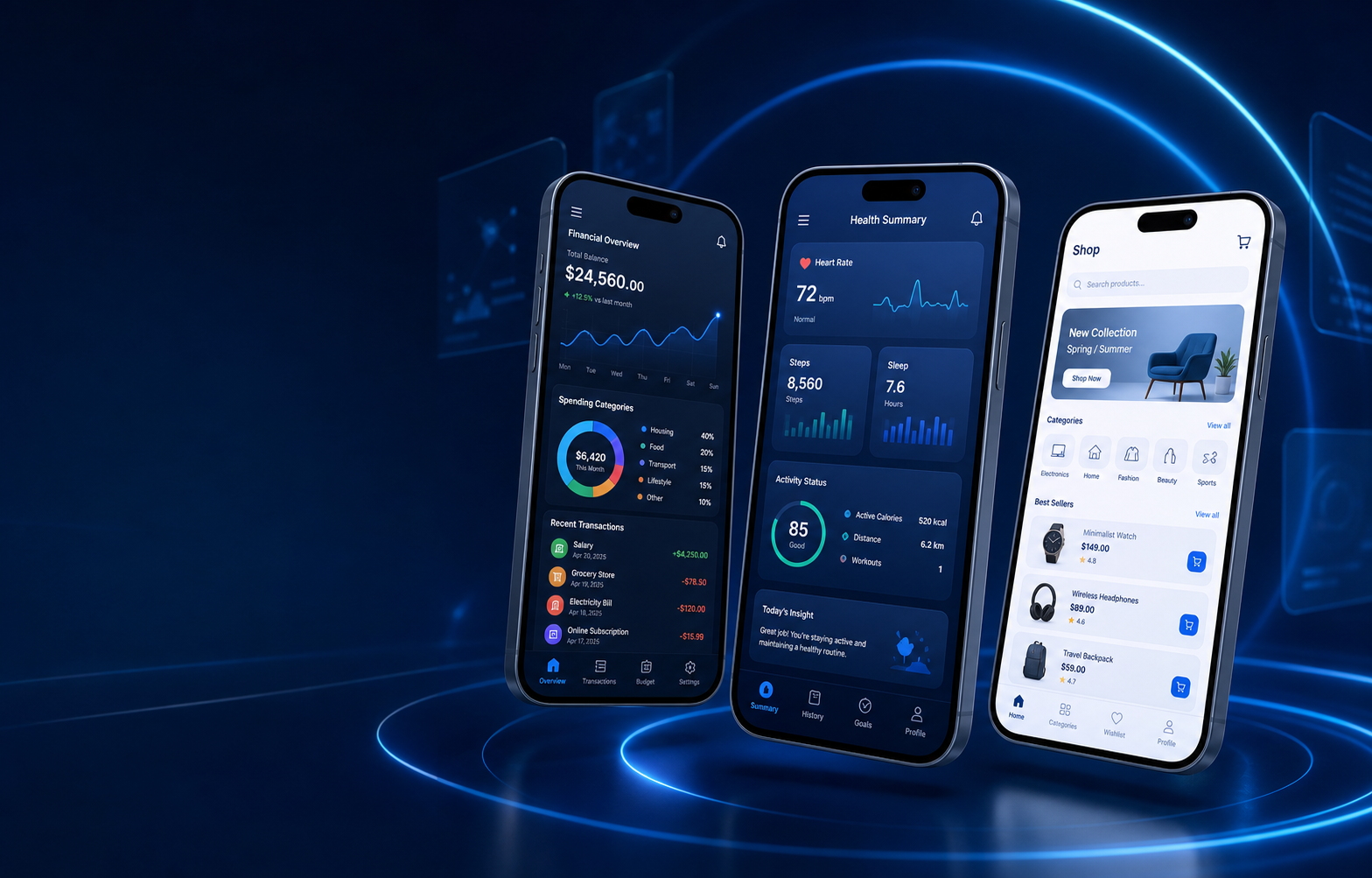 Healthcare mobile product interface concept
