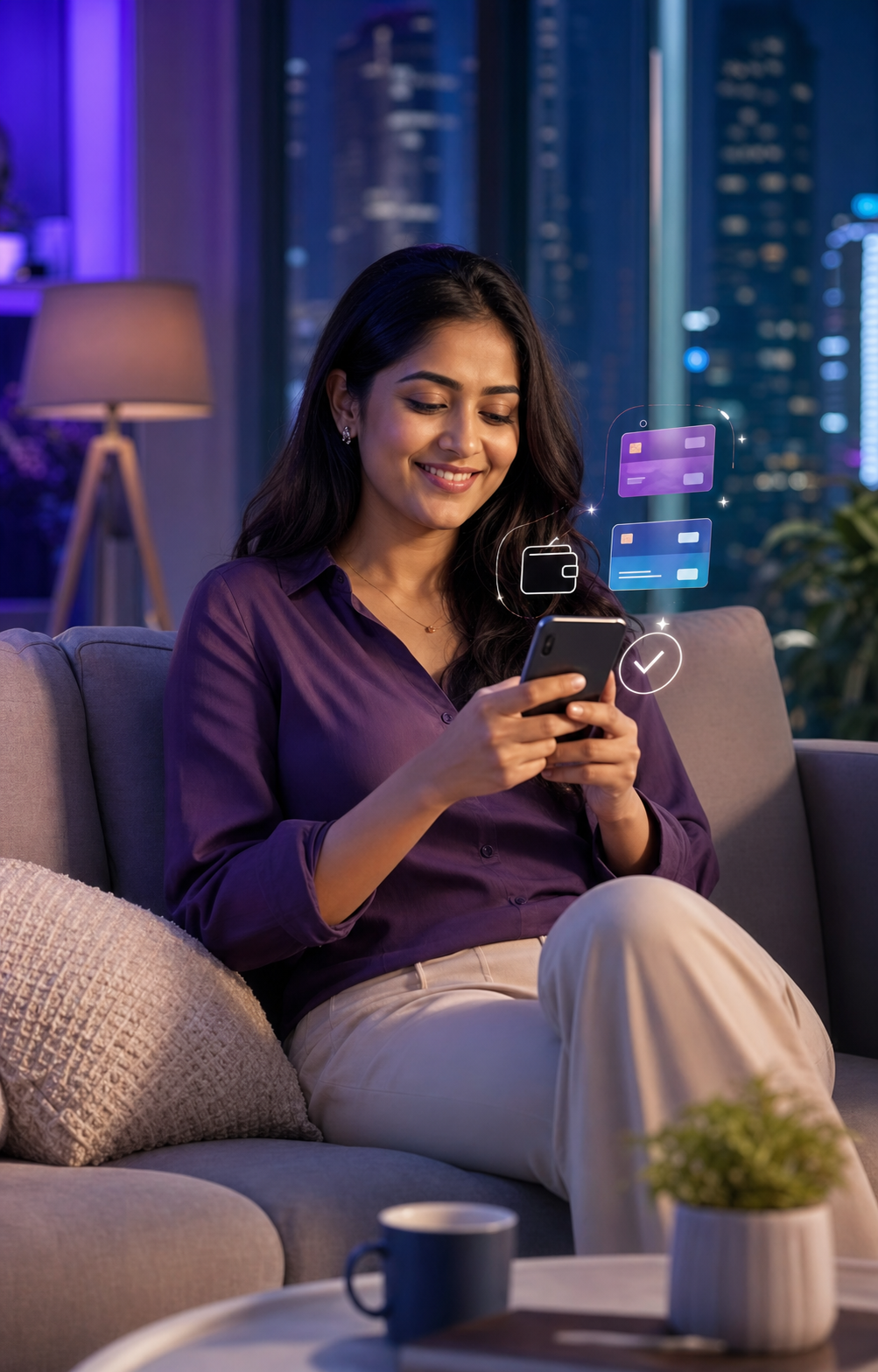 AI-created customer using a secure mobile payment app